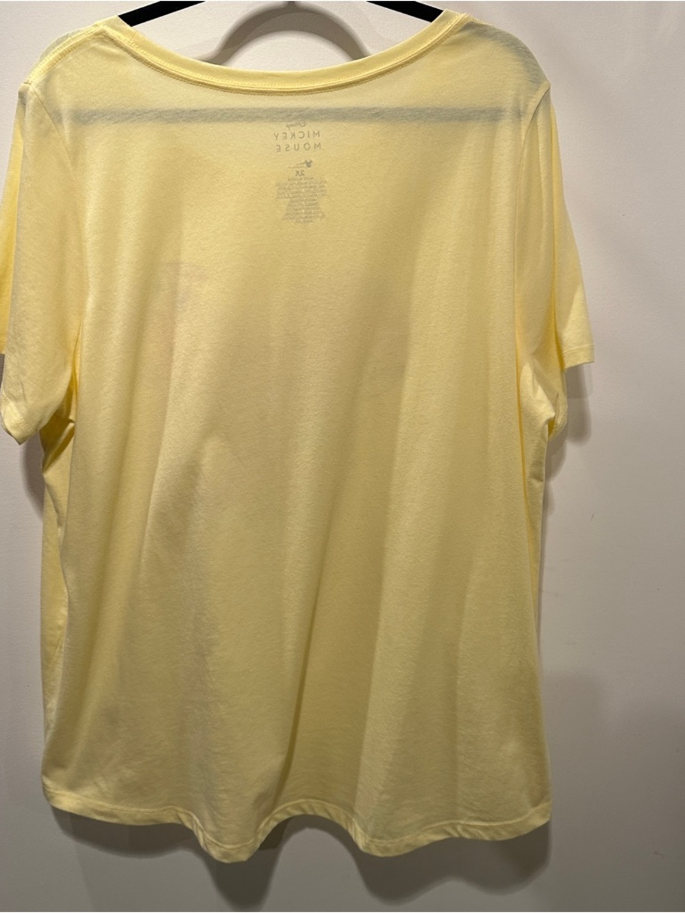 Disney Yellow Floral Mickey Mouse Short Sleeve Tee - Picture 5 of 5